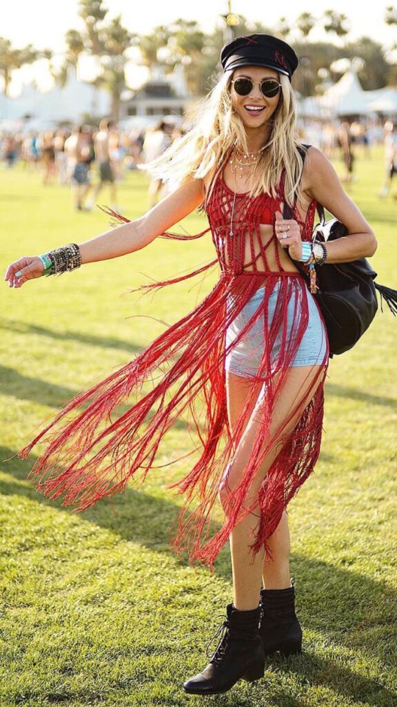 Festival Ready: Fringed Acubi Mini Dress