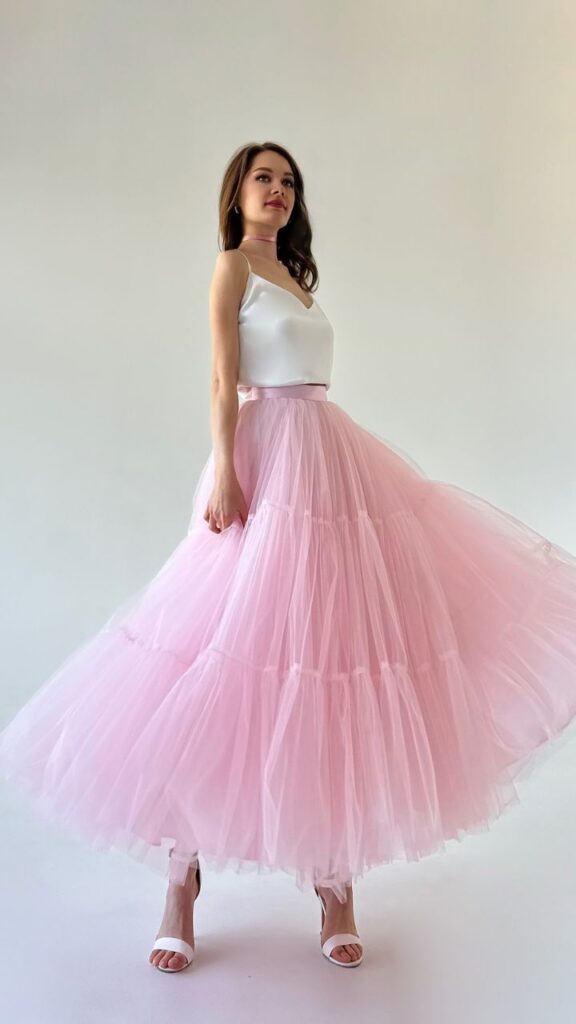 Soft Tulle Skirt and Crop Top: Whimsical Romance